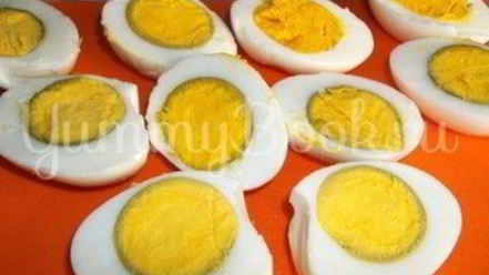 Рецепт фаршированных яиц икрой минтая