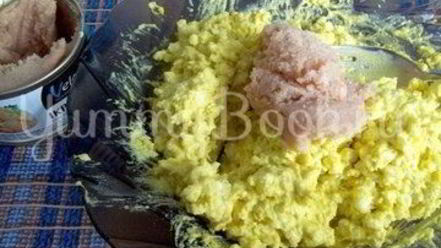 Рецепт фаршированных яиц икрой минтая