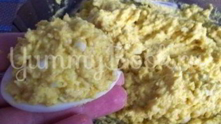 Рецепт фаршированных яиц икрой минтая