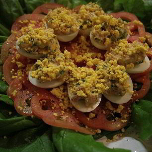 Рецепт Фаршированных яиц Мимоза