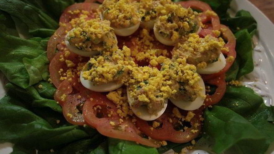 Рецепт фаршированных яиц мимоза