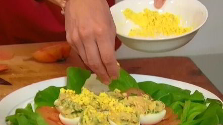 Рецепт фаршированных яиц мимоза