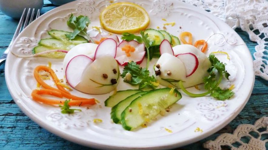 Рецепт фаршированных яиц мышки