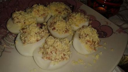 Рецепт фаршированных яиц перекус