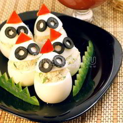 Рецепт Фаршированных яиц Привидения