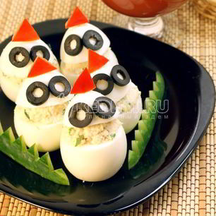 Рецепт Фаршированных яиц Привидения