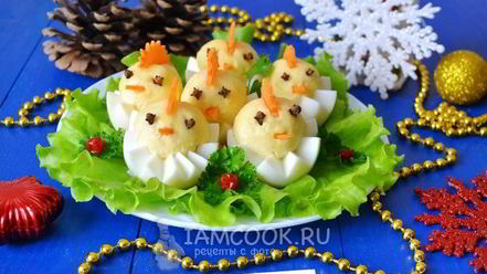 Рецепт фаршированных яиц цыплята