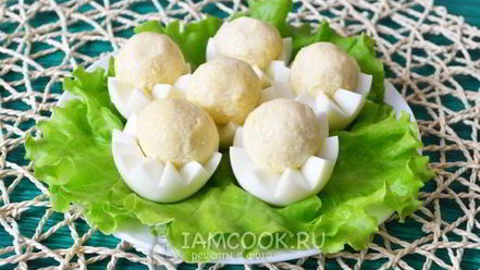 Рецепт фаршированных яиц цыплята