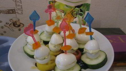 Рецепт перепелиных яиц, фаршированных овощами