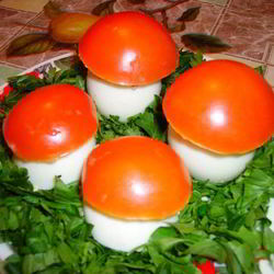 Рецепт Яиц фаршированных Грибная полянка