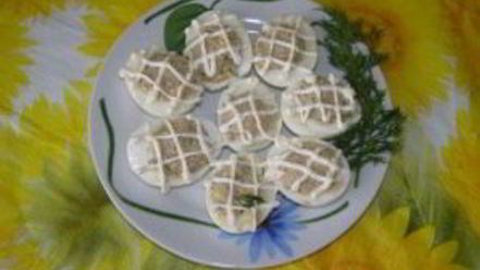 Рецепт яиц, фаршированных паштетом