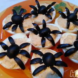 Рецепт Яиц фаршированных Паучки