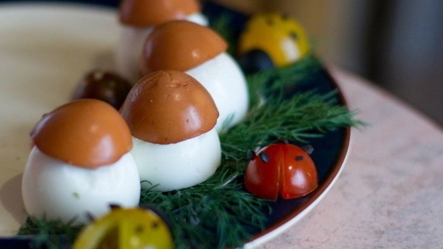 Рецепт яиц, фаршированных печенью трески