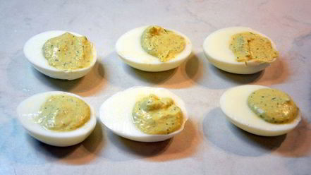 Рецепт яиц, фаршированных с икрой