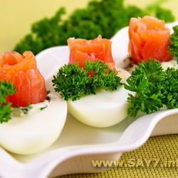 Рецепт Яиц, фаршированных семгой
