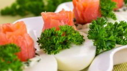 Рецепт яиц, фаршированных семгой