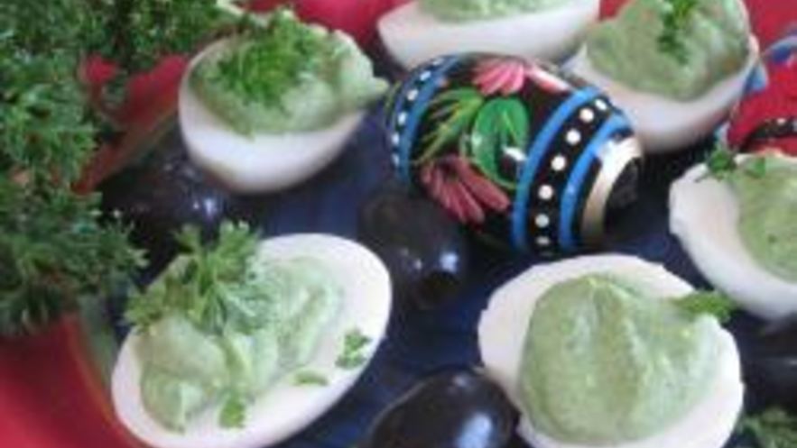 Рецепт яиц, фаршированных шпинатом