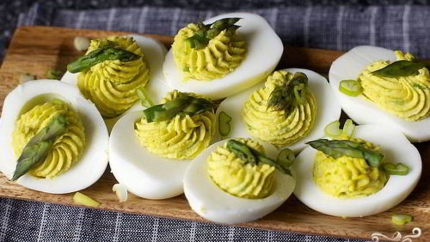 Рецепт яиц фаршированных спаржей