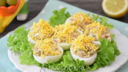 Рецепт Яиц, фаршированных тунцом