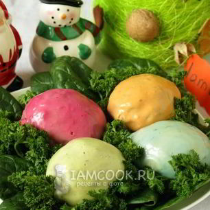 Рецепт Яиц фаршированных в цветном желе