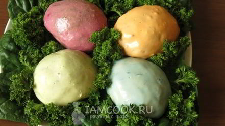 Рецепт яиц фаршированных в цветном желе