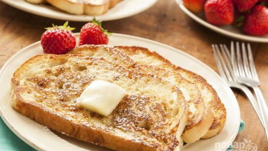 Рецепт гренков без молока