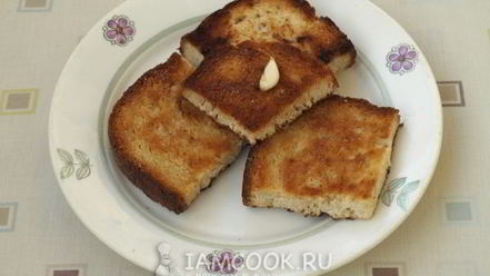 Рецепт гренков с чесноком к пиву