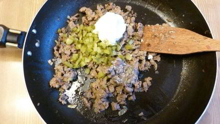 Рецепт гренков с фаршем по-татарски