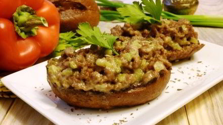 Рецепт гренков с фаршем по-татарски