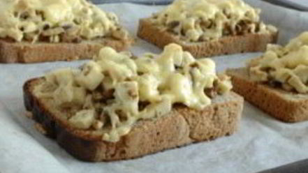 Рецепт гренков с грибами