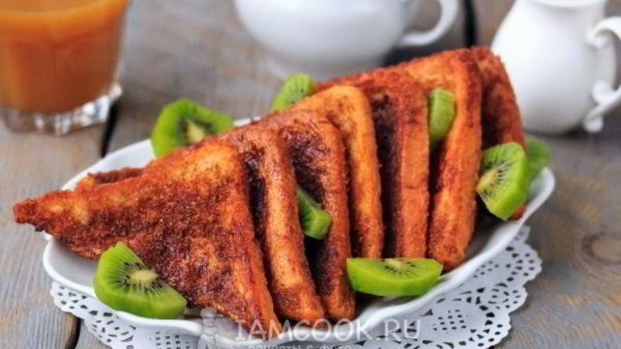 Рецепт гренков с корицей