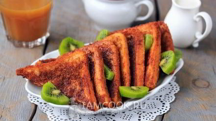 Рецепт гренков с корицей