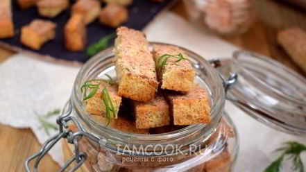 Рецепт гренков с крабово-креветочной пастой