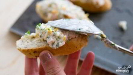 Рецепт гренков с креветками