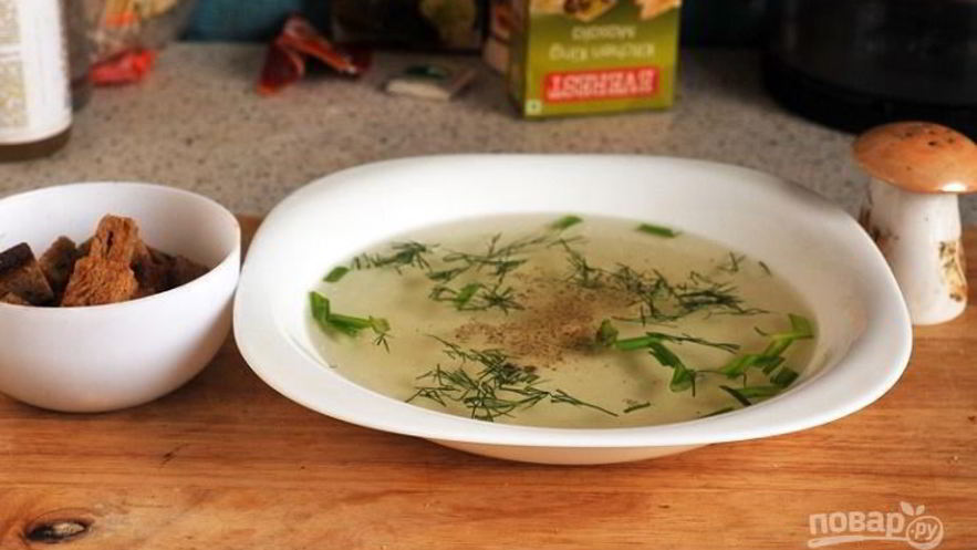 Рецепт гренков с куриным бульоном