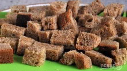 Рецепт гренков с куриным бульоном