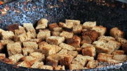 Рецепт гренков с куриным бульоном