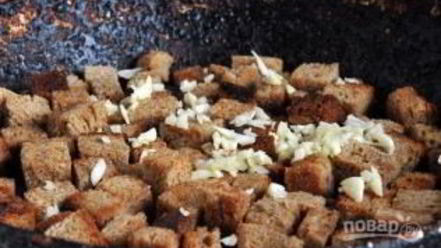 Рецепт гренков с куриным бульоном