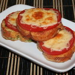 Рецепт Гренков с помидорами и сыром в духовке