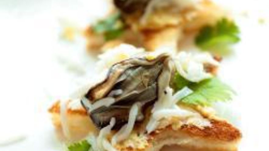 Рецепт гренков с устрицами