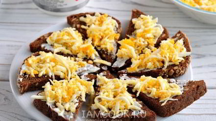 Рецепт гренков со шпротами