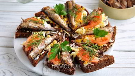 Рецепт гренков со шпротами