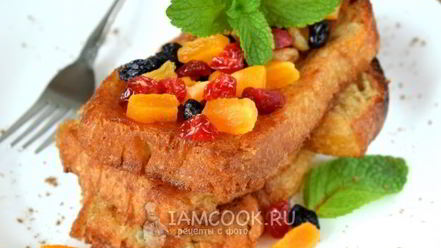 Рецепт гренков в жасминовом чае