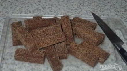 Рецепт ржаных гренков с чесноком