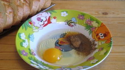 Рецепт сладких гренков из белого хлеба