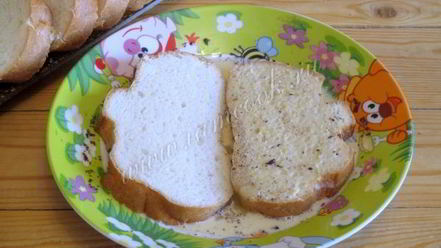 Рецепт сладких гренков из белого хлеба