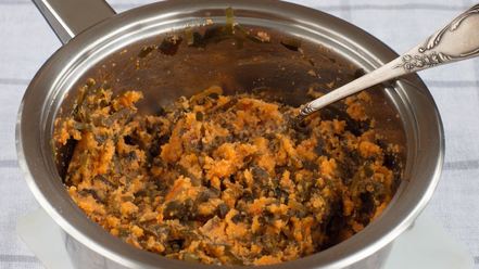 Рецепт икры из манки и морской капусты