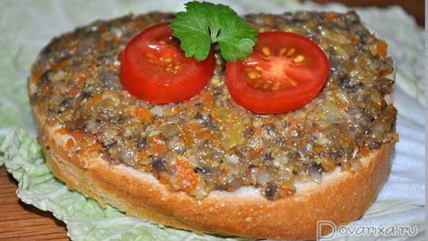 Рецепт икры из шампиньонов с овощами