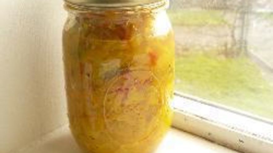 Рецепт икры-релиша из кабачков, лука и сладкого перца