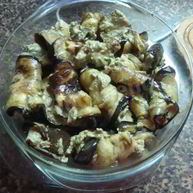 Рецепт Канапе из баклажан с ореховым соусом